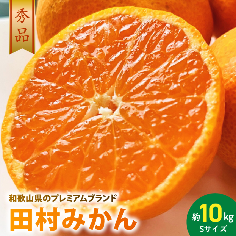 AB7308_【2026年先行予約】プレミアムブランド 田村みかん Sサイズ 秀品  約10kg 和歌山県産 小玉 小さい 蜜柑 ミカン フルーツ 果物 ギフト お歳暮 完熟