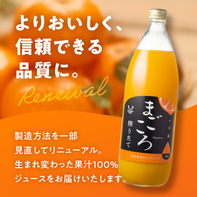 ZE6448_「まごころ」有田みかん 100％ ジュース 1000ml 1本