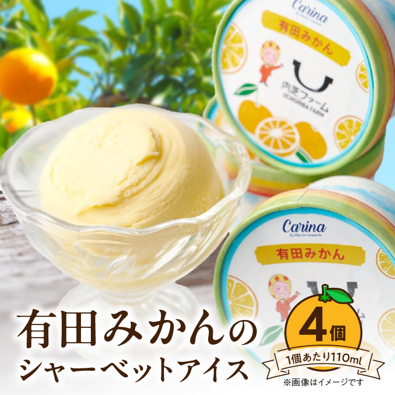 ZE6511_有田みかんシャーベットアイス　4個入り