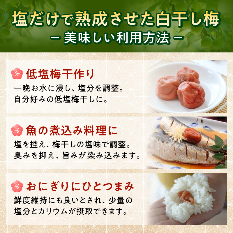 KS1002_梅干し 訳あり昔ながらの塩だけ梅干し 塩分20% 約1kg