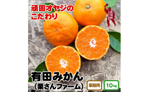 ▼有田みかん 10kg 家庭用 頑固オヤジのこだわりみかん　※11月中旬～翌年1月上旬頃に順次発送予定 【krf004-c-10A】