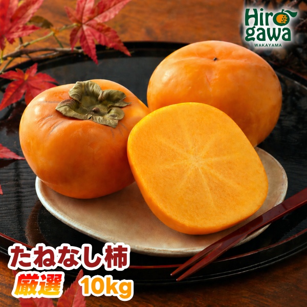 【ふるさと納税】 たねなし柿 10kg 厳選 / 柿 刀根早生 平核無柿 富有柿 ※2026年9月下旬から11月上旬に順次発送 ※北海道・沖縄・離島への配送不可  【ikd504-p-10】