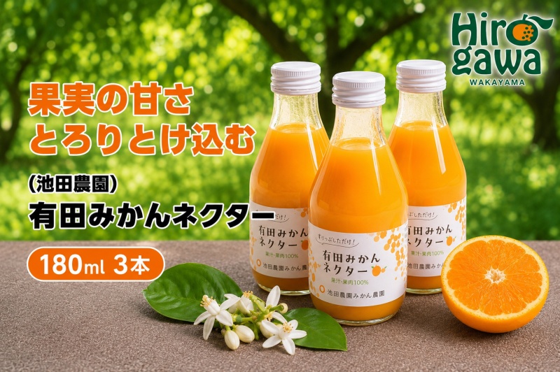 みかん ネクター 100％ ジュース / 温州みかん 有田みかん 果汁 無添加 柑橘 和歌山 5000円 180ml ※北海道・沖縄・離島への配送不可 //drink 【ikd100-to180-3A】