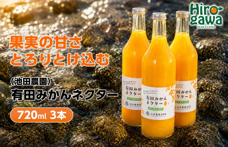 みかん ネクター 100％ ジュース / 温州みかん 有田みかん 果汁 無添加 柑橘 和歌山 11000円 720ml ※北海道・沖縄・離島への配送不可 //drink 【ikd100-to720-3】