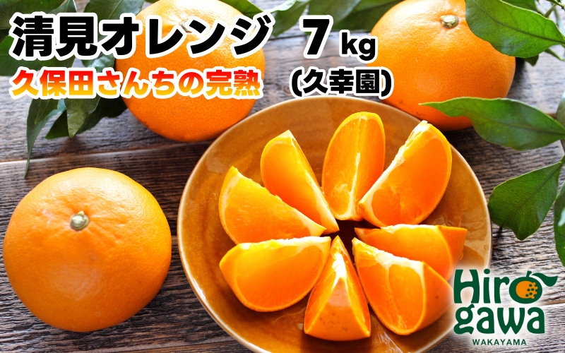 完熟 清見 オレンジ 7kg 久幸園 / 清見オレンジ 清見タンゴール きよみ 清美 甘い 高級 和歌山 柑橘 ※4月上旬～5月下旬に順次発送 【hsk011-r-7B】