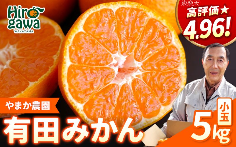 有田 みかん 小玉 5kg / 温州みかん 有田みかん 甘い 小粒 和歌山 柑橘 ※2026年12月上旬〜翌年1月上旬に順次発送 【ymk004-5-sA】