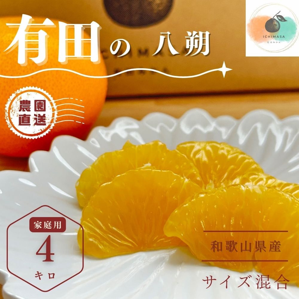 【ふるさと納税】【先行予約】 八朔 4kg 家庭用 サイズ混合 柑橘 フルーツ はっさく 産地直送 お取り寄せ 送料無料