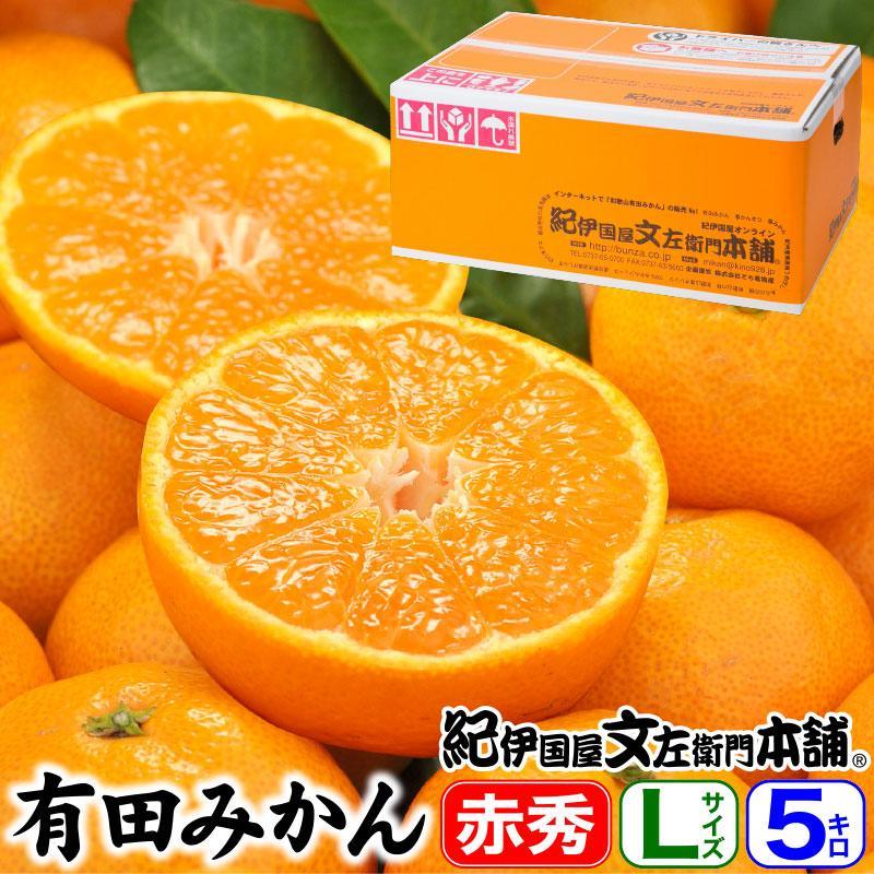 ブランド有田みかん［Ｌサイズ］秀品5kg／産地直送／薄皮で甘い美味しい和歌山県産／紀伊国屋文左衛門本舗