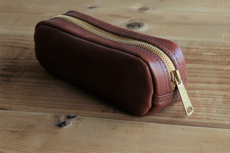 イタリアンレザーペンケース（筆箱） 【ブラウン】