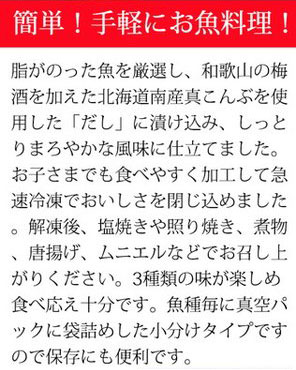 和歌山魚鶴仕込の魚切身詰め合わせセット（3種8枚）◇