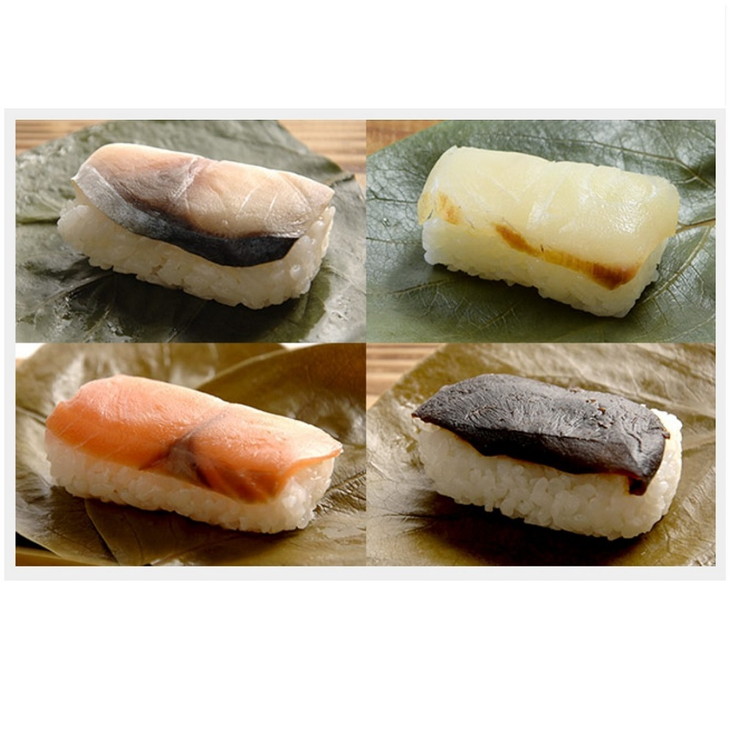 保存料無添加　柿の葉すし　20個入　4種詰合せ（鯖8鯛4鮭4椎茸4）◇ | 寿司 サバ サケ 和歌山県 九和楽 ※北海道・沖縄・離島への配送不可
