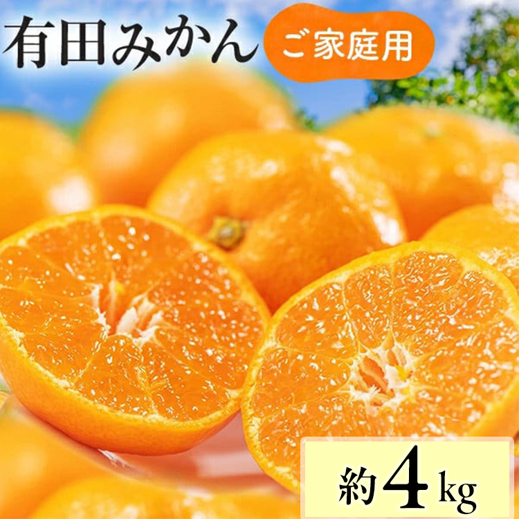 【先行予約】【数量限定】濃厚有田みかん(ご家庭用) 約4kg+300g(保証分) ※2024年12月上旬～12月下旬頃に順次発送予定 ※北海道・沖縄・離島への配送不可