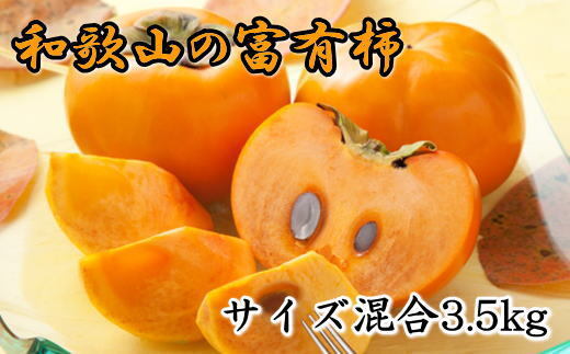 [甘柿の王様]和歌山産富有柿 約3.5kgサイズ混合 ※2025年10月下旬～11月下旬頃に順次発送予定