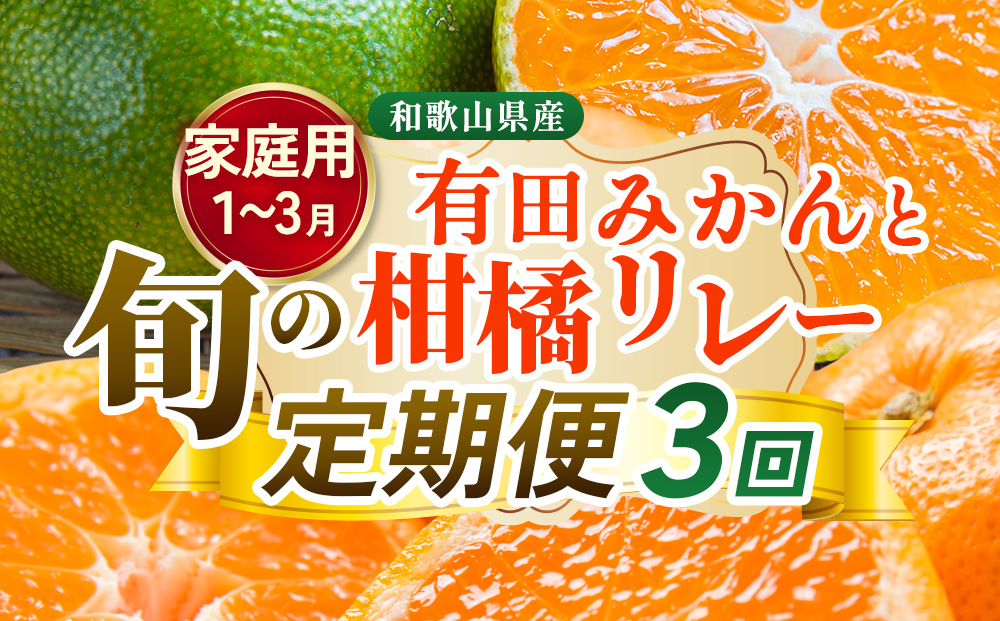 【定期便】家庭用 柑橘定期便 S 3回（1～3月）※北海道・沖縄・離島への配送不可※1月・2月・3月に発送