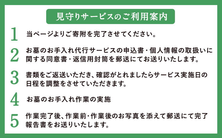 お墓見守りサービス（年2回）《30日以内に出荷予定(土日祝除く)》和歌山県 日高町 日高町シルバー人材センター お墓 清掃代行 献花 ごみ拾い