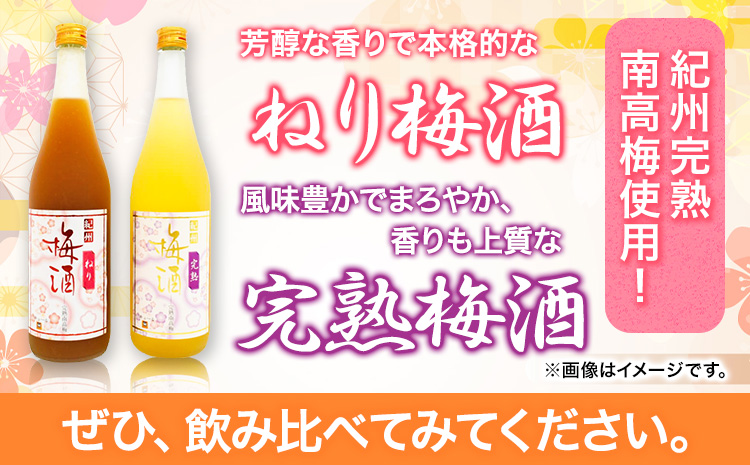 紀州完熟南高梅 ねりうめ酒 完熟梅酒 飲み比べセット 720ml×2本 厳選館 《90日以内に出荷予定(土日祝除く)》 和歌山県 日高町 酒 さけ お酒 飲み比べ 梅酒 1440ml