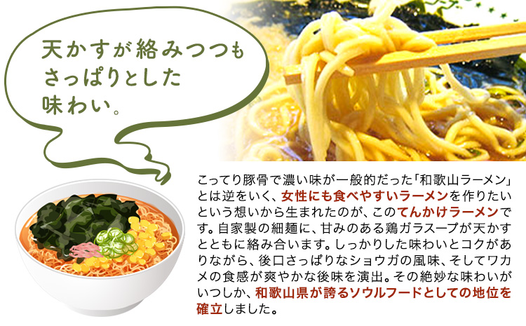ラーメン てんかけラーメン 12食 玉林園《30日以内に出荷予定(土日祝除く)》 和歌山県 日高町 らーめん 天かす わかめ グリーンコーナー ご当地 グリーンソフト 抹茶 送料無料