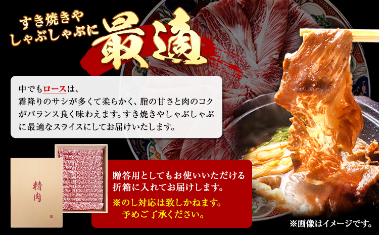 熊野牛A4以上霜降りローススライス 400g 魚鶴商店《90日以内に出荷予定(土日祝除く)》 和歌山県 日高町 熊野牛 黒毛和牛 A4等級以上 霜降り ロース スライス A4