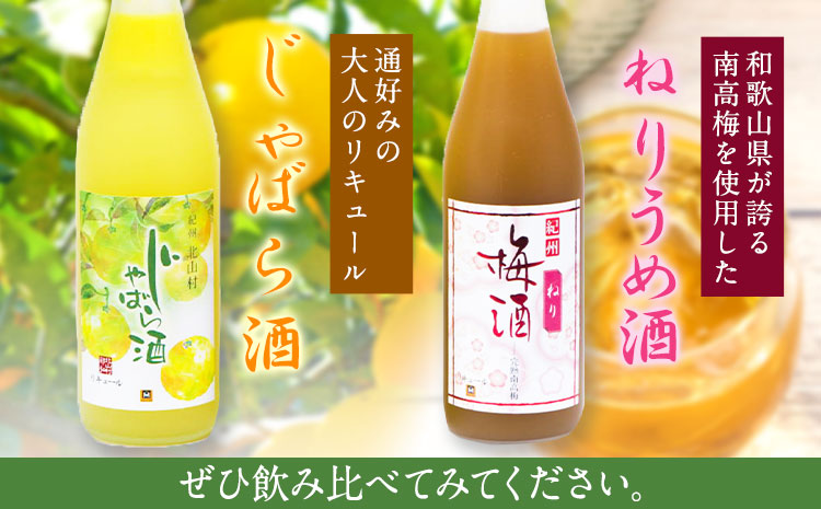 紀州完熟南高梅 ねりうめ酒 じゃばら酒 飲み比べセット 720ml×2本 厳選館 《90日以内に出荷予定(土日祝除く)》 和歌山県 日高町 酒 飲み比べ 1440ml