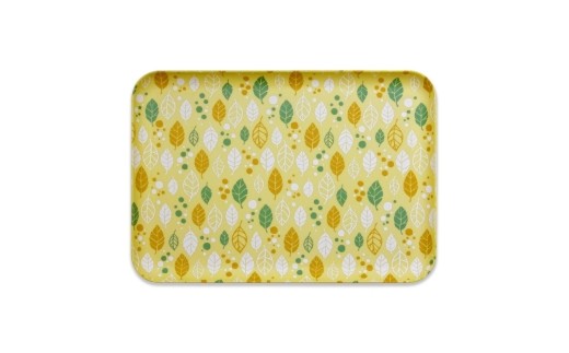 友禅染和紙トレー M 33cm 2枚セット オータムリーフ イエロー タツクラフト 【Tk274】【ttcf922-yuz33-aut】