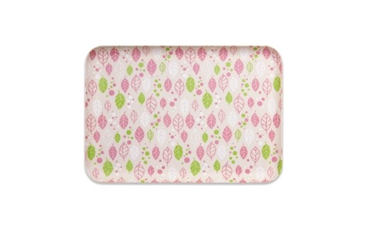 友禅染和紙 トレー M 33cm 2枚セット スプリング リーフ ピンク タツクラフト 【Tk294】【ttcf922-yuz33-spr】