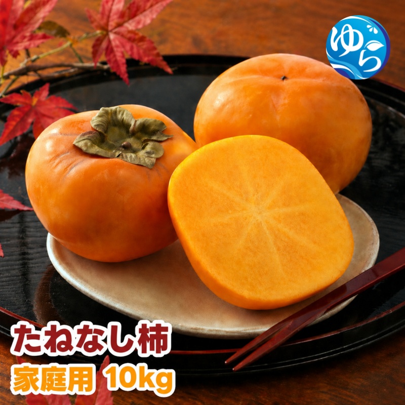 【ふるさと納税】 たねなし柿 10kg 家庭用 / 柿 刀根早生 平核無柿 富有柿 ※2026年9月下旬から11月上旬に順次発送 ※北海道・沖縄・離島への配送不可  【ikd504-c-10】