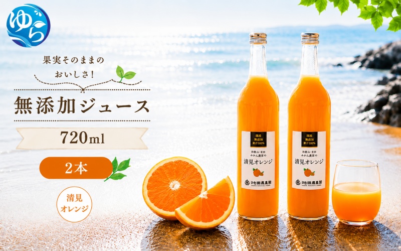 清見 オレンジ 100% ジュース / 清見オレンジ ストレート 果汁 無添加 柑橘 和歌山 9000円 720ml ※北海道・沖縄・離島への配送不可 //drink [ikd100-kiy720-2]