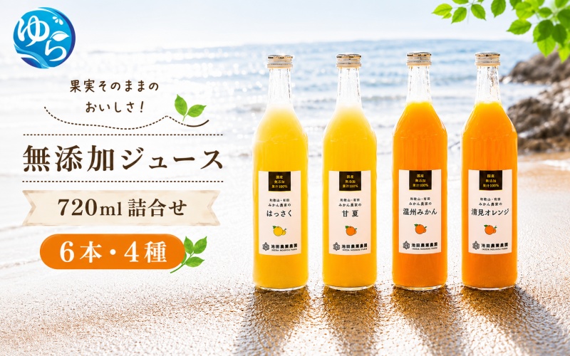 有田 みかん 100% ジュース / 温州みかん 有田みかん ストレート 果汁 無添加 柑橘 和歌山 20000円 720ml ※北海道・沖縄・離島への配送不可 //drink [ikd100-set720-6x4]