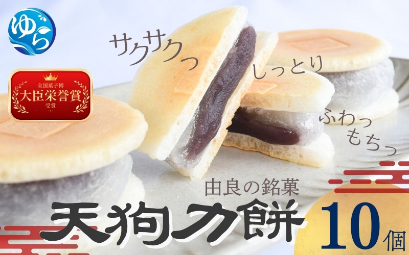 老舗の味 天狗力餅10個入　和菓子　力もち　こし餡　職人の手作り / 銘菓 和菓子 こしあん 由良町 お取り寄せ お土産 ギフト 和歌山県【knkd005】