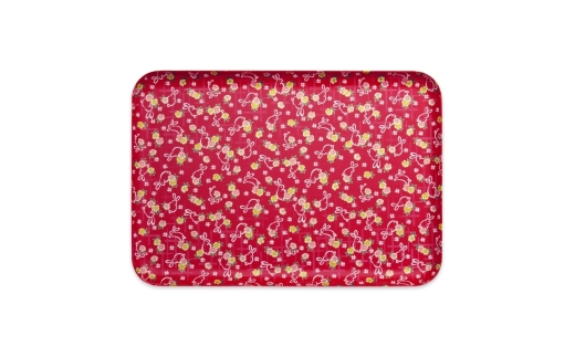 タツクラフト 友禅和紙トレー L 39cm 2枚セット 小花 舞うさぎ 【Tk322】【ttcf922-yul-6】