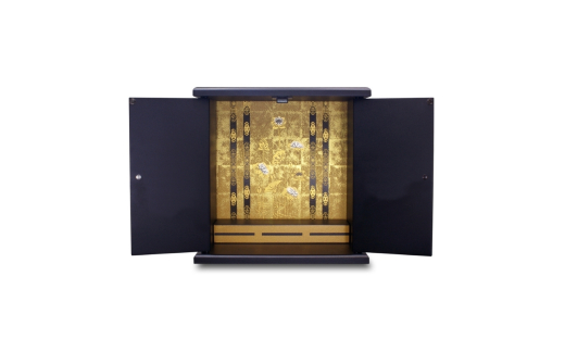 タツクラフト 紀州塗り ミニ仏壇 大 鉄黒 【Tk281】【ttcf922-butu-lbk】