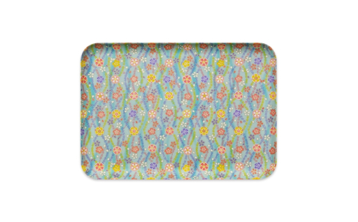 タツクラフト 友禅和紙トレー M 33cm 2枚セット 梅桜 桜流れ 【Tk313】【ttcf922-yum-11】