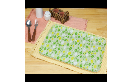 友禅染和紙トレー L 39cm 2枚セット サマー リーフ グリーン タツクラフト 【Tk272】【ttcf922-yuz39-sum】