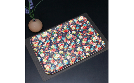 タツクラフト 友禅和紙トレー L 39cm 2枚セット 桜 牡丹文 【Tk329】【ttcf922-yul-13】