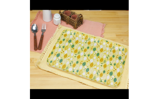 友禅染和紙トレー L 39cm 2枚セット オータム リーフ イエロー タツクラフト 【Tk279】【ttcf922-yuz39-aut】