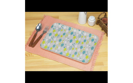 友禅染和紙トレー M 33cm ２枚セット ウインターリーフ グレー タツクラフト 【Tk287】【ttcf922-yuz33-win】