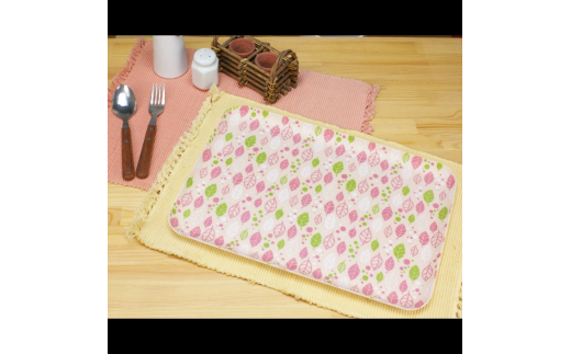 友禅染和紙トレー L 39cm 2枚セット スプリング リーフ ピンク タツクラフト 【Tk295】【ttcf922-yuz39-spr】