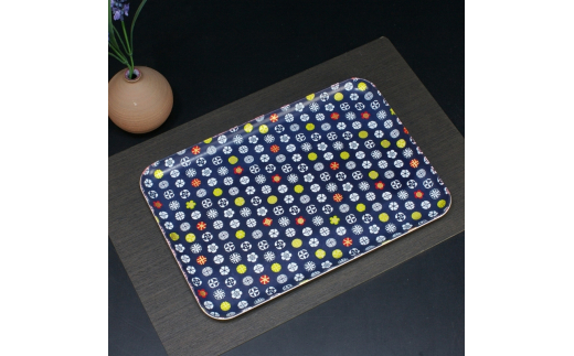 タツクラフト 友禅和紙トレー L 39cm 2枚セット 小花 小紋 【Tk324】【ttcf922-yul-8】