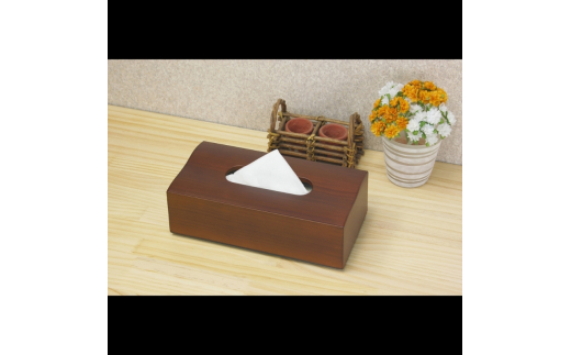 タツクラフト 木目塗り ティッシュボックス チーク 2個組 【Tk351】【ttcf922-moku-ti】