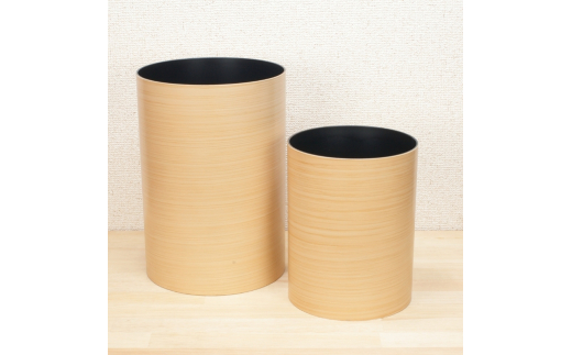 タツクラフト 杢目塗り ダストボックス M ひのき杢 6.8L 2個組 【Tk331】【ttcf922-moku-6d8】