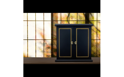 タツクラフト 紀州塗り ミニ仏壇 小 鉄黒 【Tk280】【ttcf922-butu-sbk】