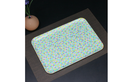 タツクラフト 友禅和紙トレー L 39cm 2枚セット 桜 金平糖 水色 【Tk323】【ttcf922-yul-7】