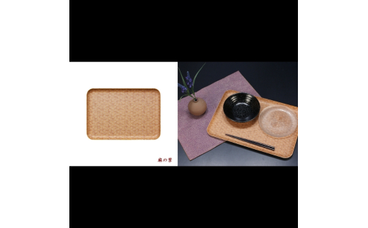 タツクラフト 友禅和紙トレー M 33cm 2枚セット 麻の葉 【Tk307】【ttcf922-yum-5】