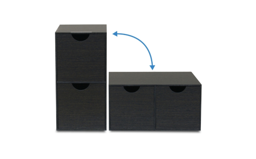 Bosk バスク ミニ収納ボックス S 2個セット【ブラック】 タツクラフト 【Tk238】【ttcf922-sb-bl】