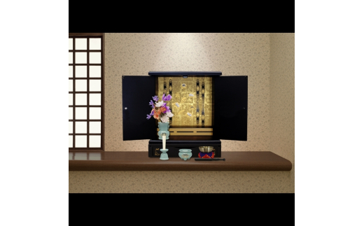 タツクラフト 紀州塗り ミニ仏壇 大 鉄黒 【Tk281】【ttcf922-butu-lbk】