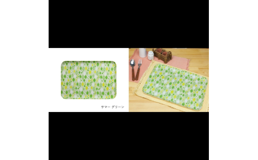 友禅染和紙トレー L 39cm 2枚セット サマー リーフ グリーン タツクラフト 【Tk272】【ttcf922-yuz39-sum】