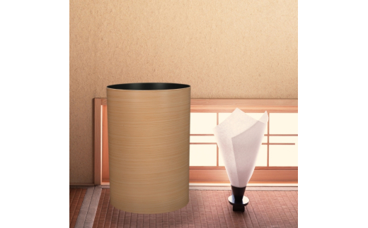 タツクラフト 杢目塗り ダストボックス M ひのき杢 6.8L 2個組 【Tk331】【ttcf922-moku-6d8】