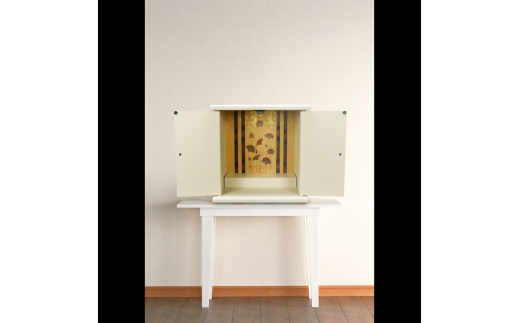 タツクラフト 紀州塗り ミニ仏壇 大 白練 【Tk292】【ttcf922-butu-lwh】