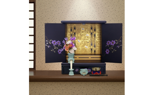 タツクラフト 紀州塗り ミニ仏壇+置き台 セット 鉄仙 大 【Tk247】【ttcf922-butu-lset】