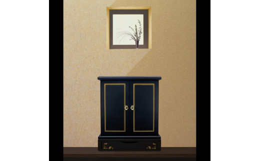 タツクラフト 紀州塗り ミニ仏壇 大 鉄黒 【Tk281】【ttcf922-butu-lbk】